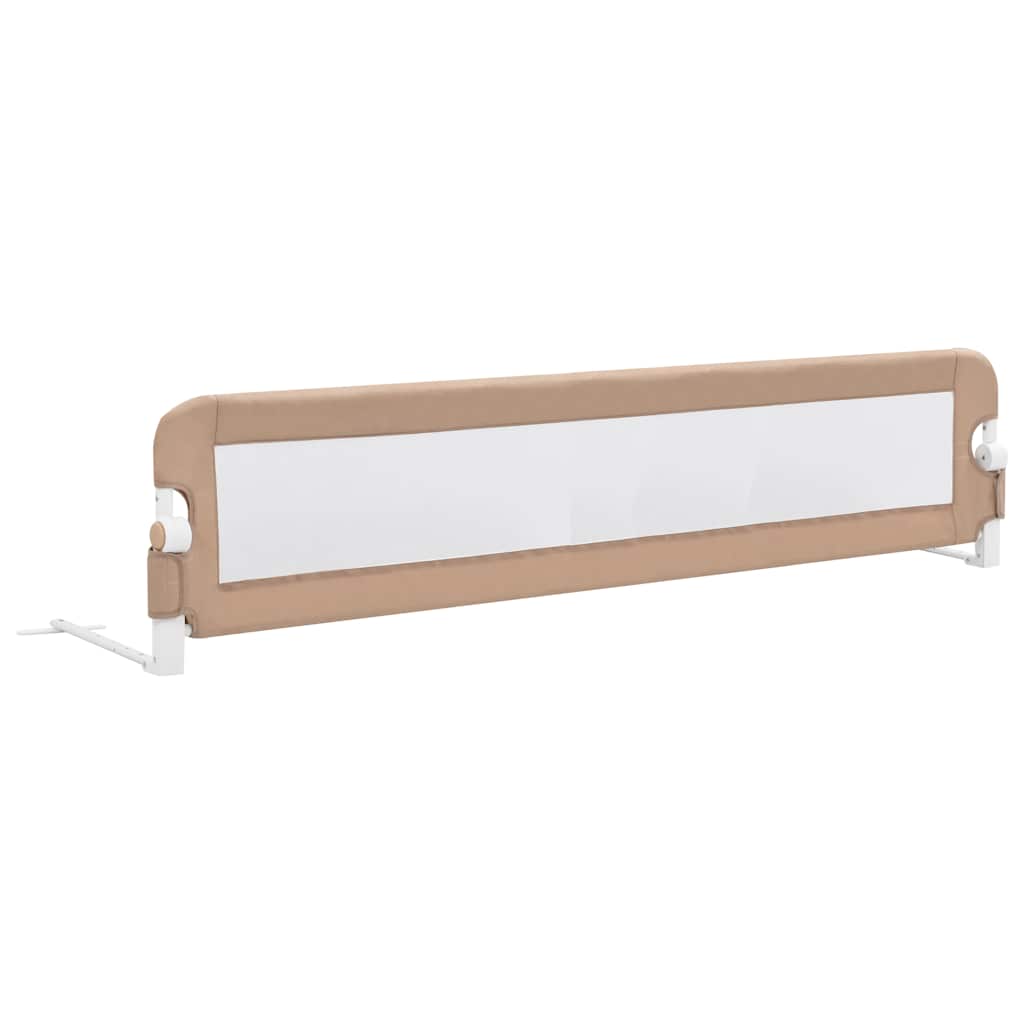VidaXL Bettgitter für Kleinkinder, 180 x 42 cm, Polyester, taupe