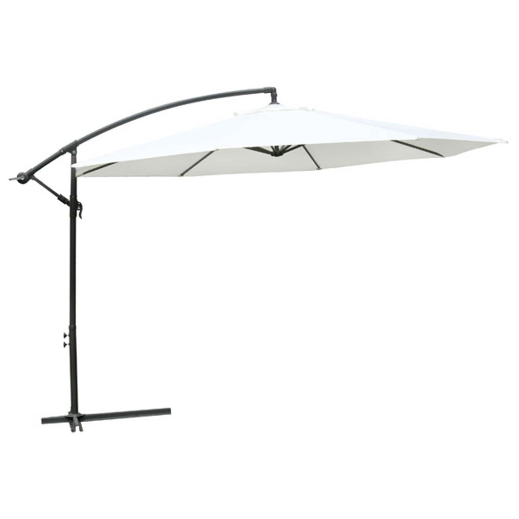 Vidaxl hangende zonneparasol wit