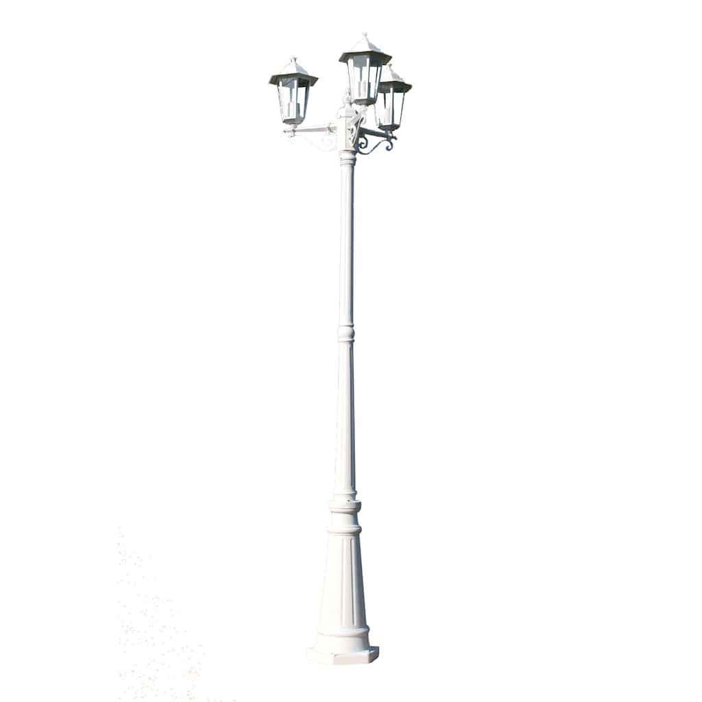 Vidaxl tuinlantaarn kingston 3-arms 215 cm wit