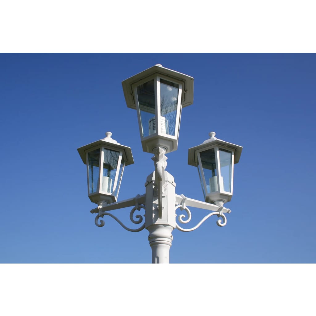 Vidaxl Gartenlaterne Kingston 3-Armig 215 cm Weiß