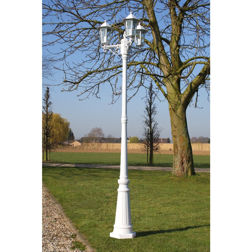Vidaxl Gartenlaterne Kingston 3-Armig 215 cm Weiß
