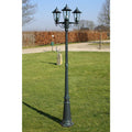 Vidaxl tuinlantaarn met 3 armen 215 cm aluminium donkergroen zwart