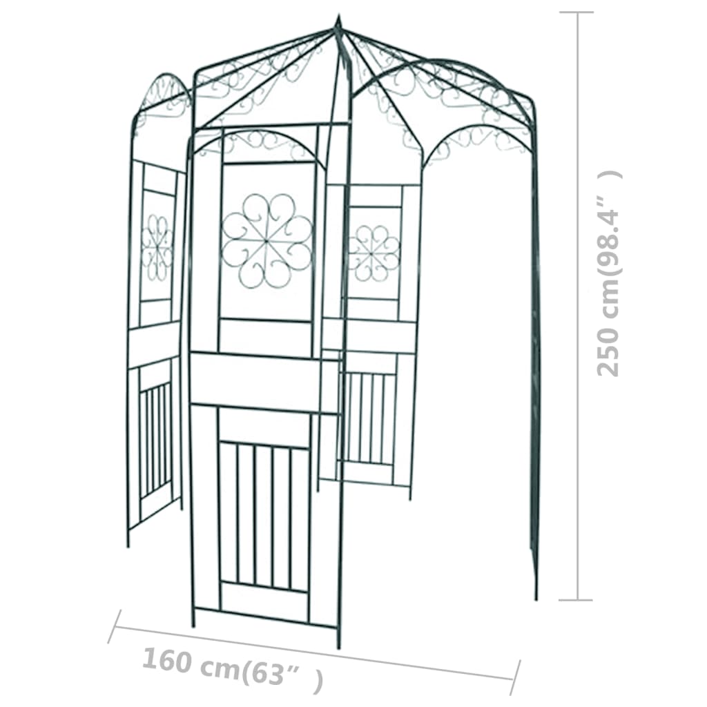 VidaXL Gartenbögen 250 cm dunkelgrün