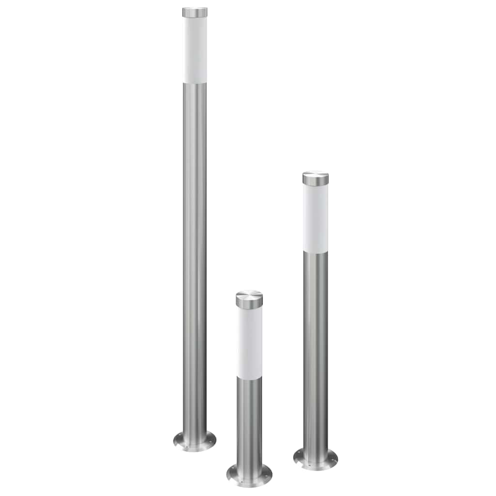 Vidaxl 3-delige tuinlampenset waterdicht roestvrij staal