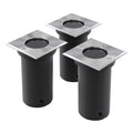 VidaXL Outdoor-Bodenstrahler, 3er-Pack, quadratisch