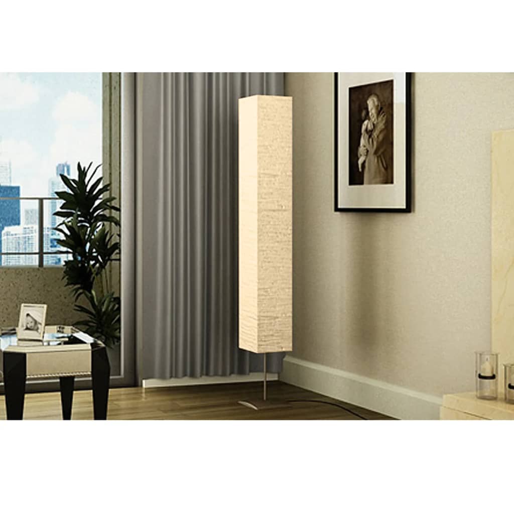 VidaXL Stehleuchte mit Stahlfuß, 170 cm, Beige