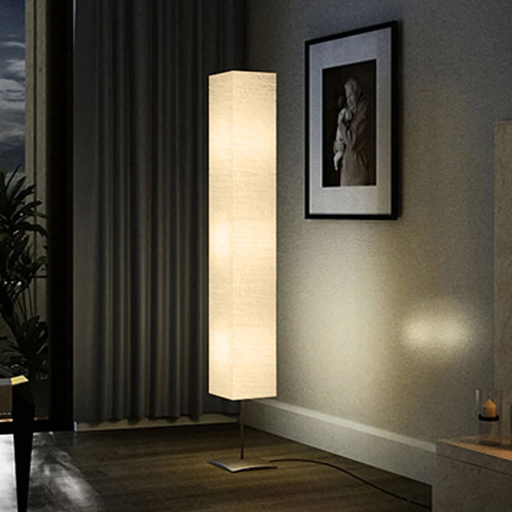 VidaXL Stehleuchte mit Stahlfuß, 170 cm, Beige