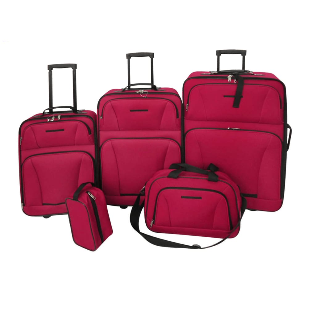 VidaXL Reise-Set Rot 5-teilig
