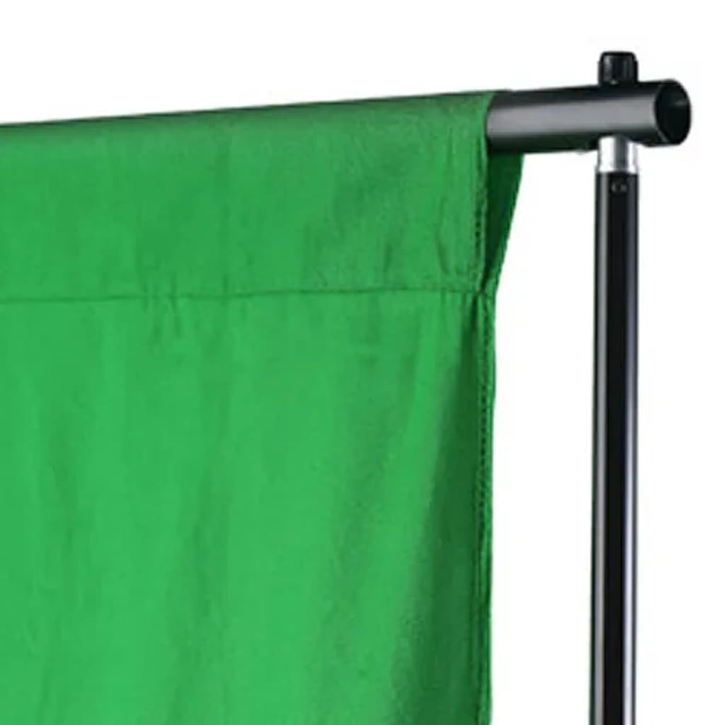 VidaXL Hintergrund ohne Stativ, Chromakey, 500 x 300 cm, Baumwollgrün