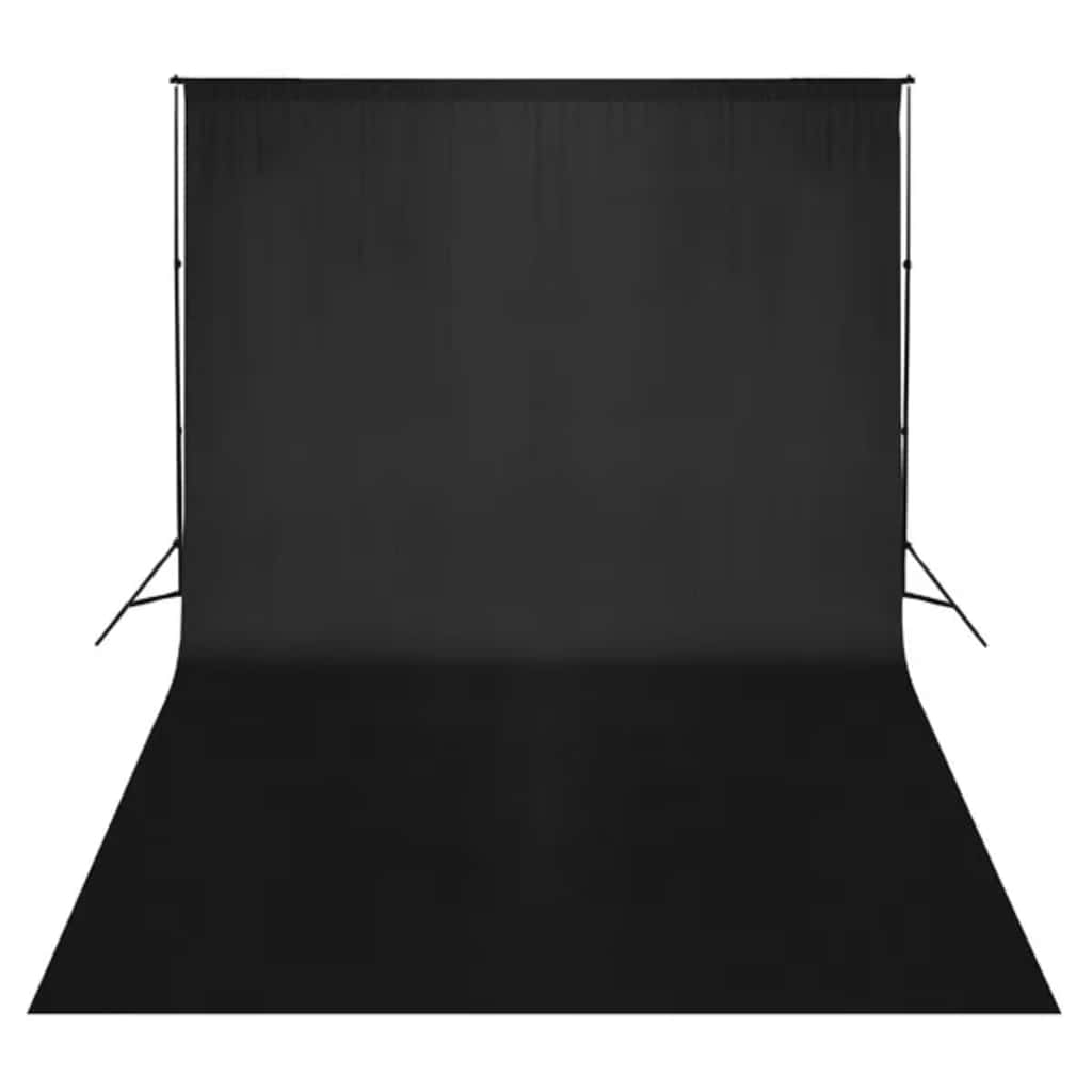 VidaXL Hintergrund ohne Ständer 500x300 cm Baumwolle schwarz