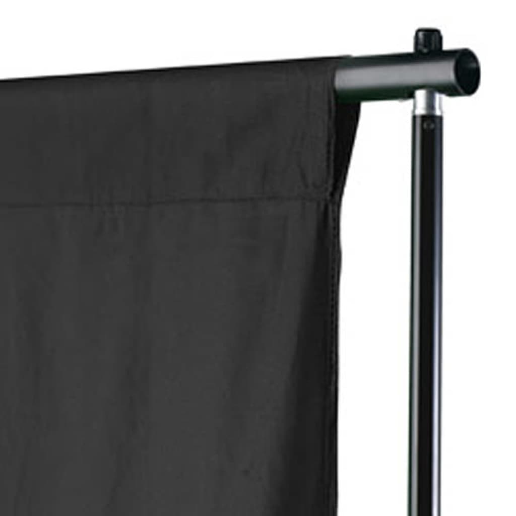 VidaXL Hintergrund ohne Ständer 600x300 cm Baumwolle schwarz