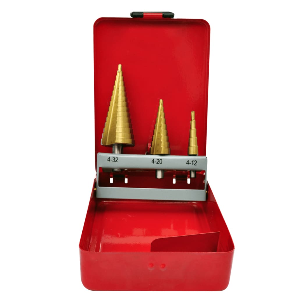 VidaXL HSS Stufenbohrer-Set, 3-teilig