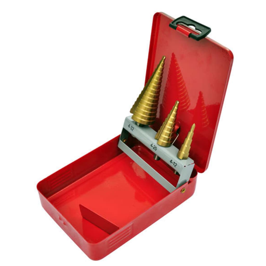 VidaXL HSS Stufenbohrer-Set, 3-teilig