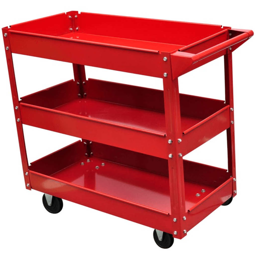 Vidaxl gereedschapswagen 100 kg rood