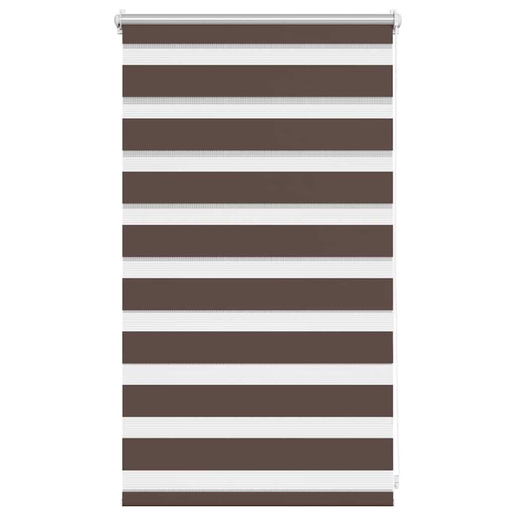 Vidaxl zebra rolgordijn 50,9x100 cm stofbreedte 46,7 cm koffiebruin