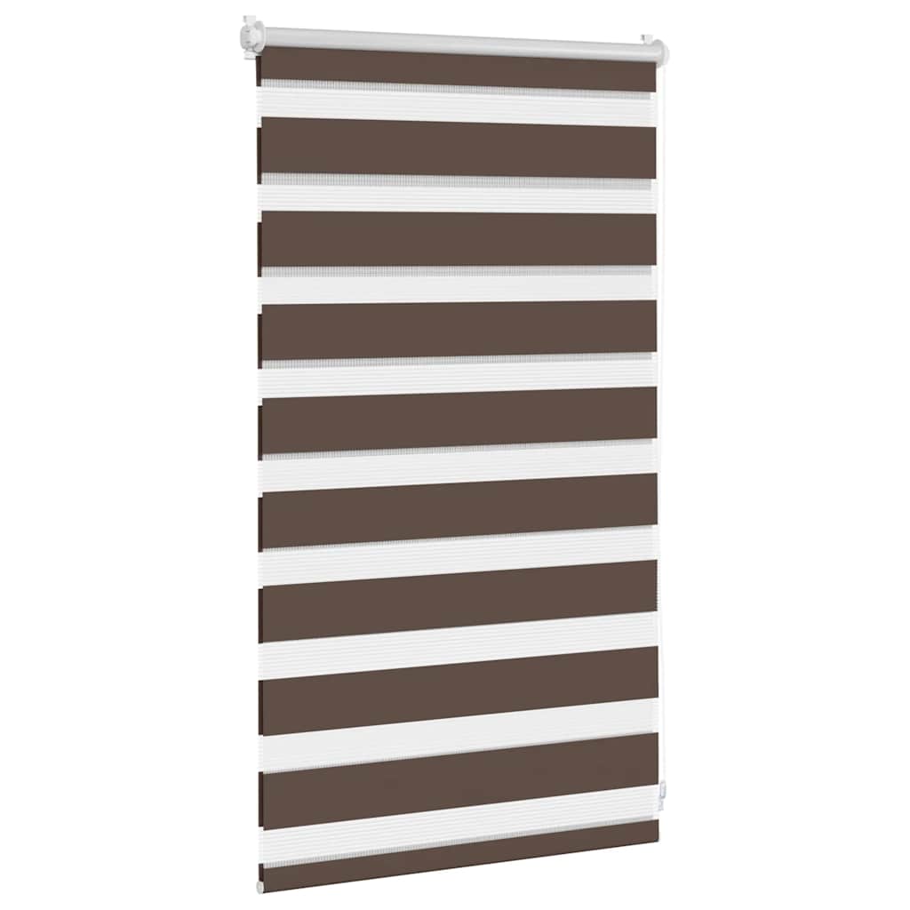 Vidaxl zebra rolgordijn 50,9x100 cm stofbreedte 46,7 cm koffiebruin