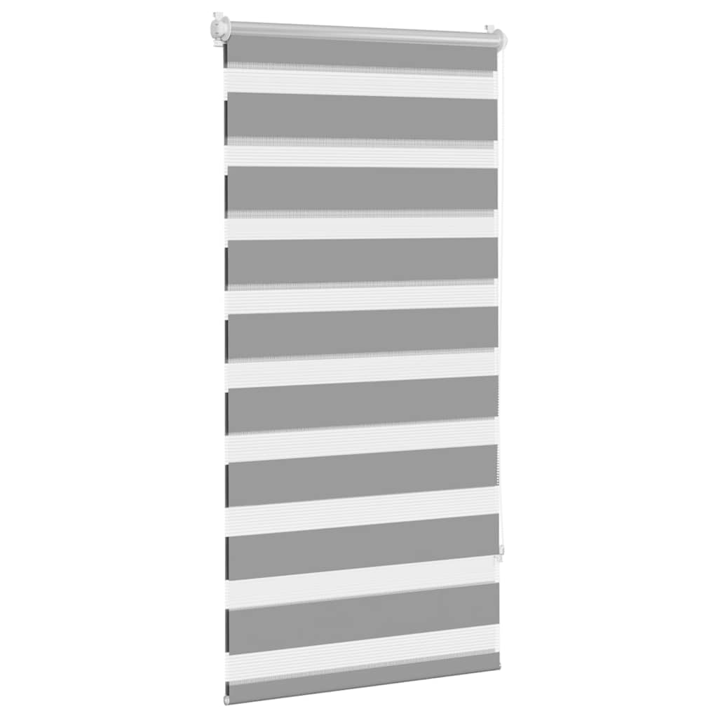 Vidaxl zebra rolgordijn 60,9 x 120 cm stofbreedte 56,7 cm grijs