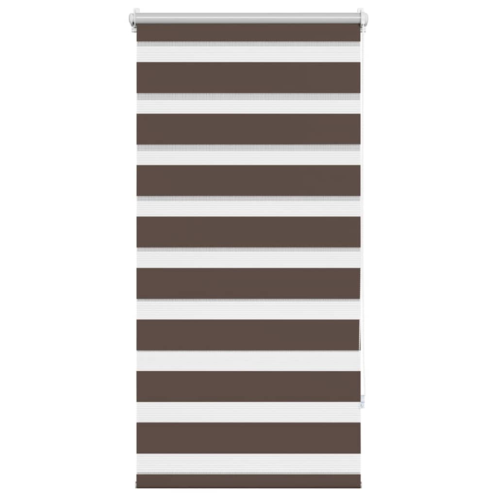 Vidaxl zebra rolgordijn 80,9 x 150 cm stofbreedte 76,7 cm koffiebruin