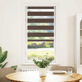 Vidaxl zebra rolgordijn 80,9 x 150 cm stofbreedte 76,7 cm koffiebruin