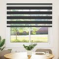 Vidaxl zebra rolgordijn 140,9 x 175 cm stofbreedte 136,7 cm zwart