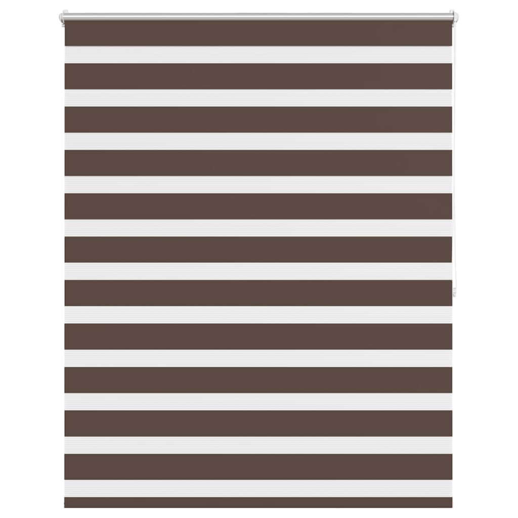 Vidaxl zebra rolgordijn 140,9 x 175 cm stofbreedte 136,7 cm koffiebruin