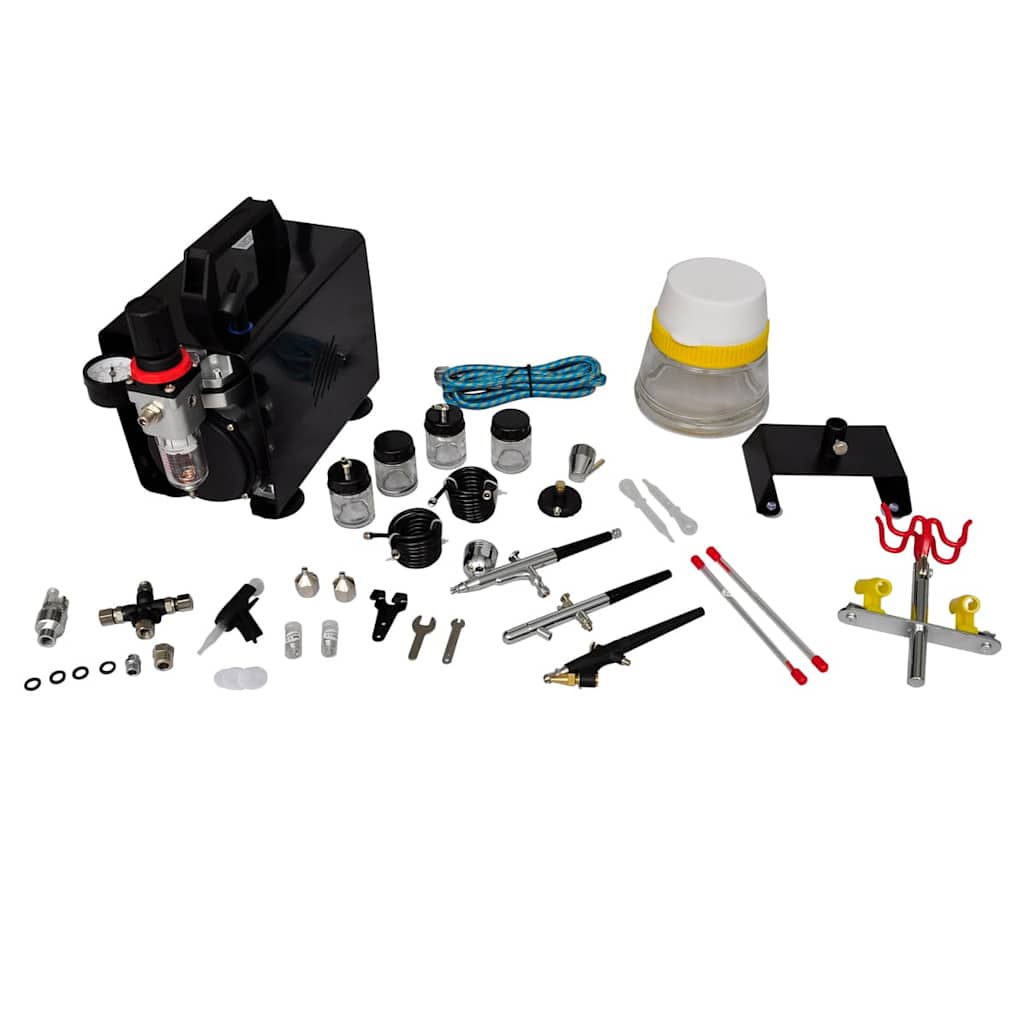 Vidaxl Airbrush-Kompressor mit 3 Pistolen