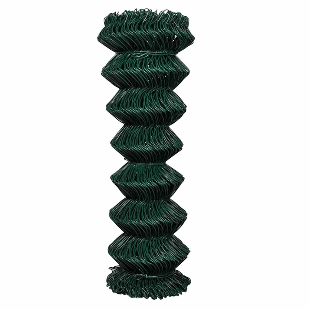 Vidaxx Maschendrahtzaun 1,25 x 15 m Stahlgrün