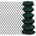 Vidaxx Maschendrahtzaun 0,8 x 25 m Stahlgrün