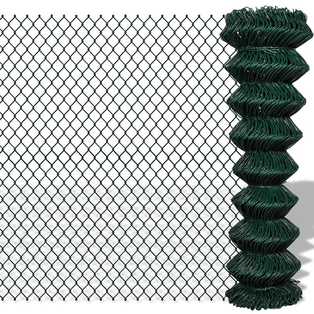 Vidaxxl -Netzzaun 1,5x25 m Stahlgrün