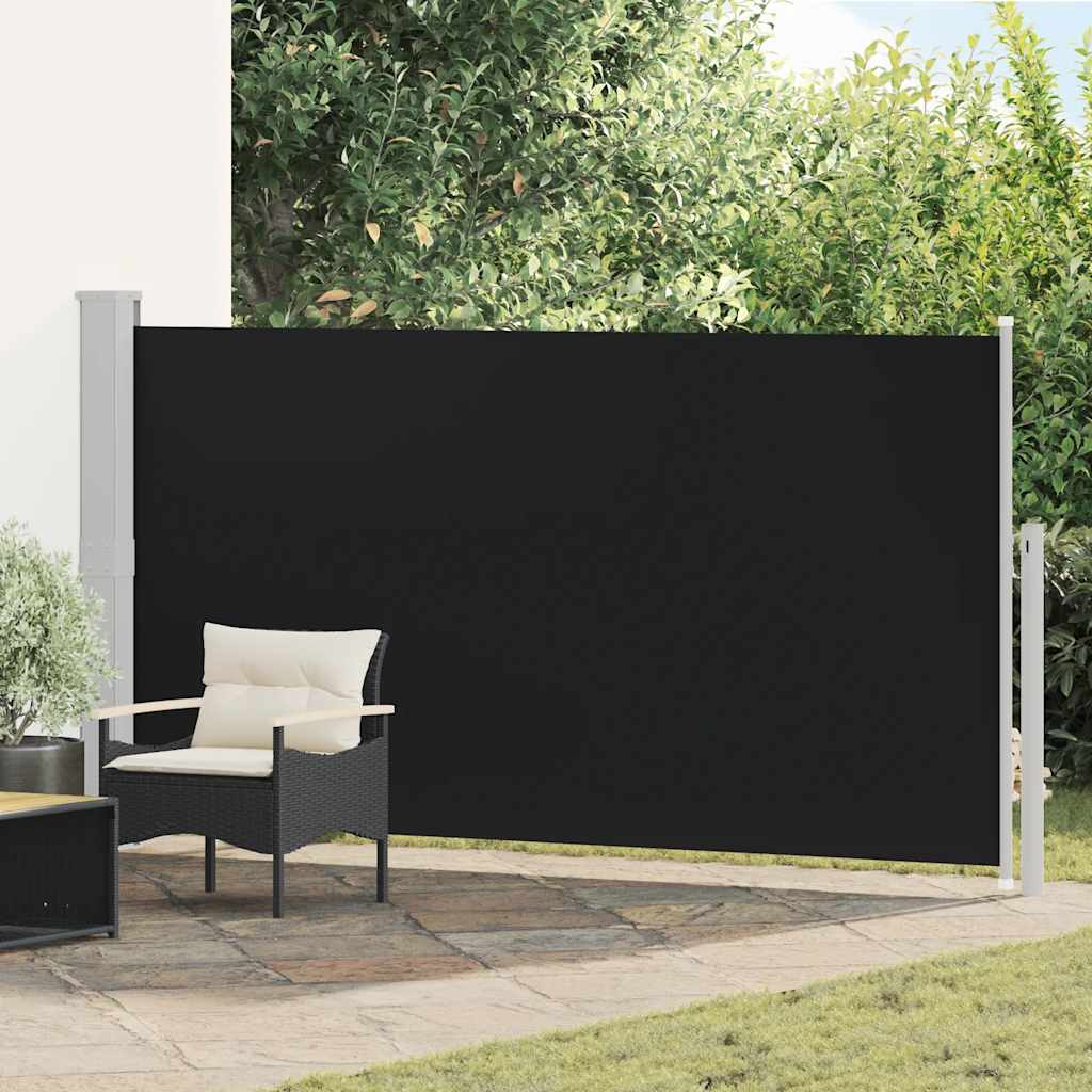 Vidaxxl Windschutzmittel ausziehbar 160 x 300 cm schwarz