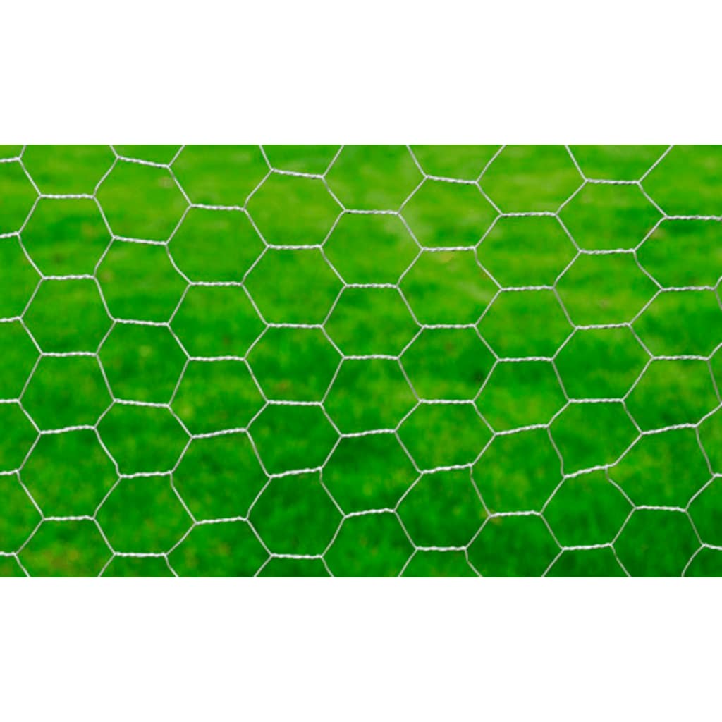 VidaXL Hühnerdraht 25x0,75 m, verzinkter Stahl, silberfarben