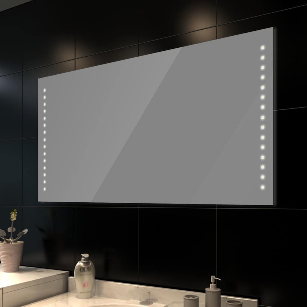 VidaXL Badezimmerspiegel mit LEDs 100x60 cm