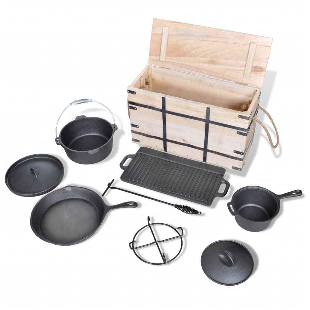 VidaXL 9-teiliges Bratpfannen-Set