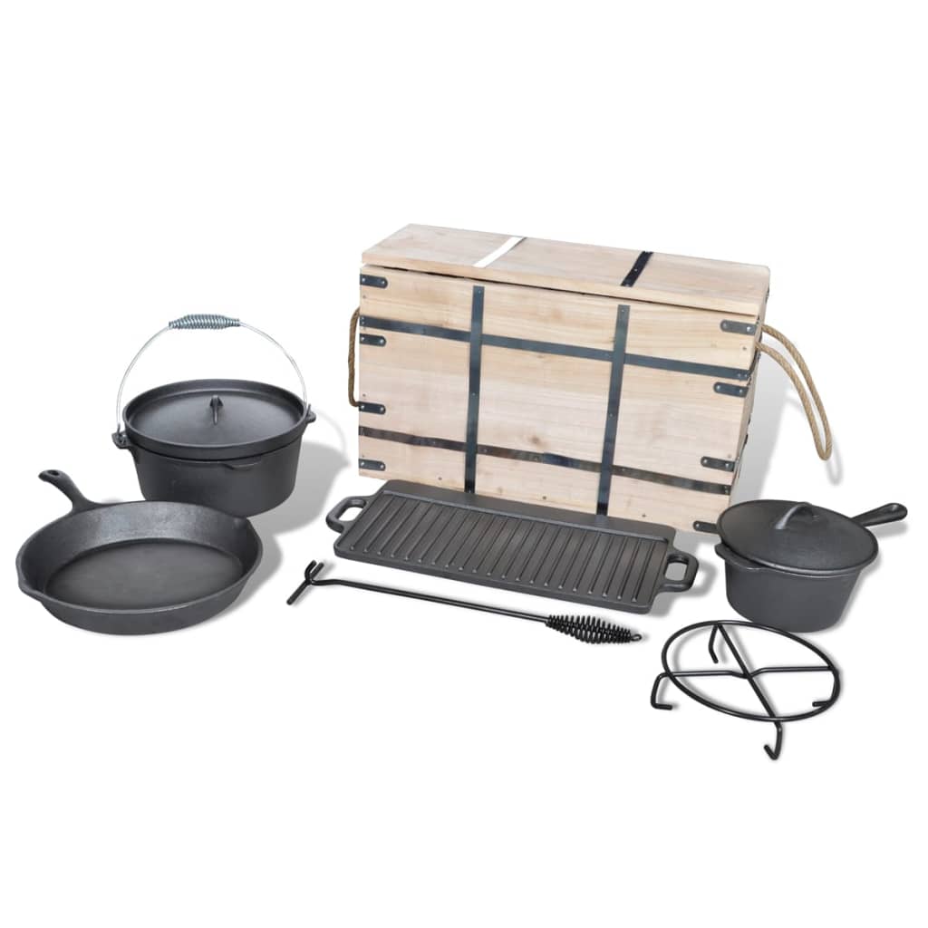 VidaXL 9-teiliges Bratpfannen-Set