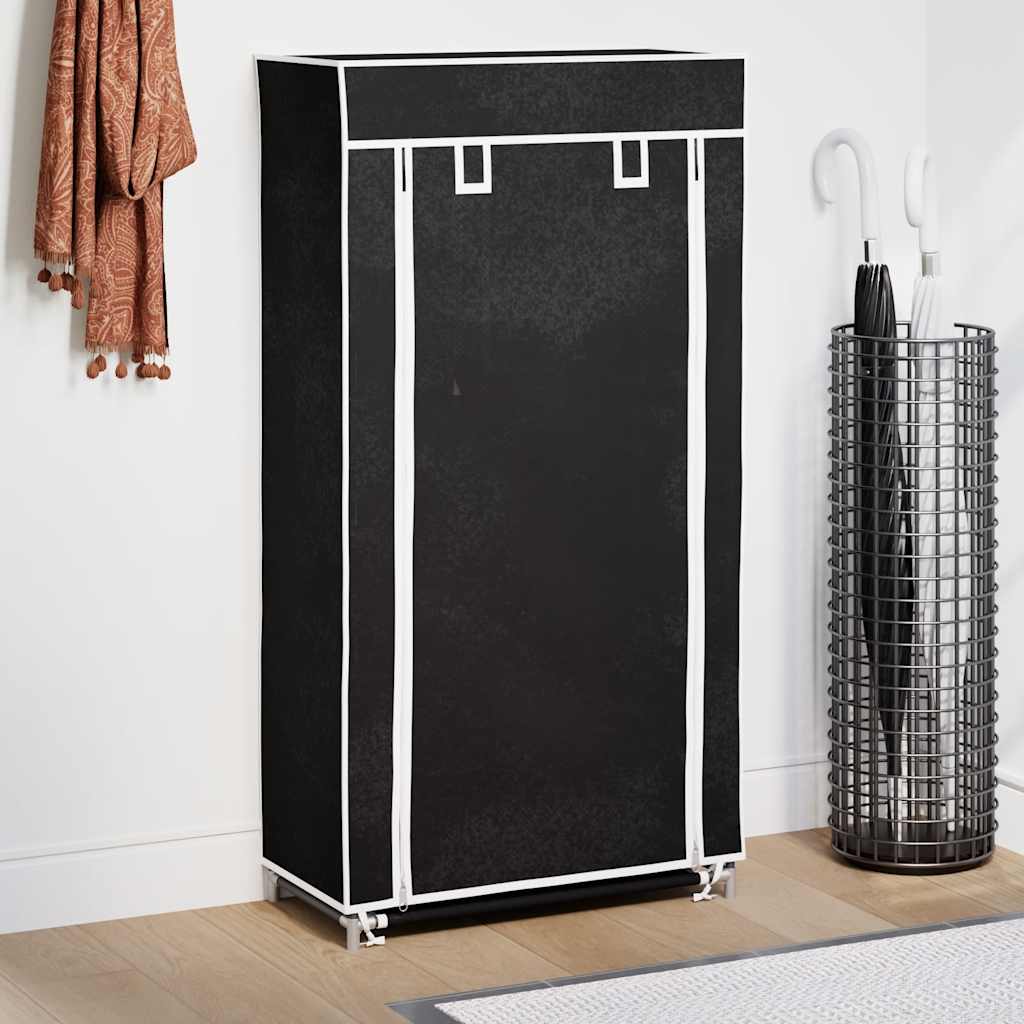 Vidaxl schoenenkast met hoes 58x28x106 stof zwart