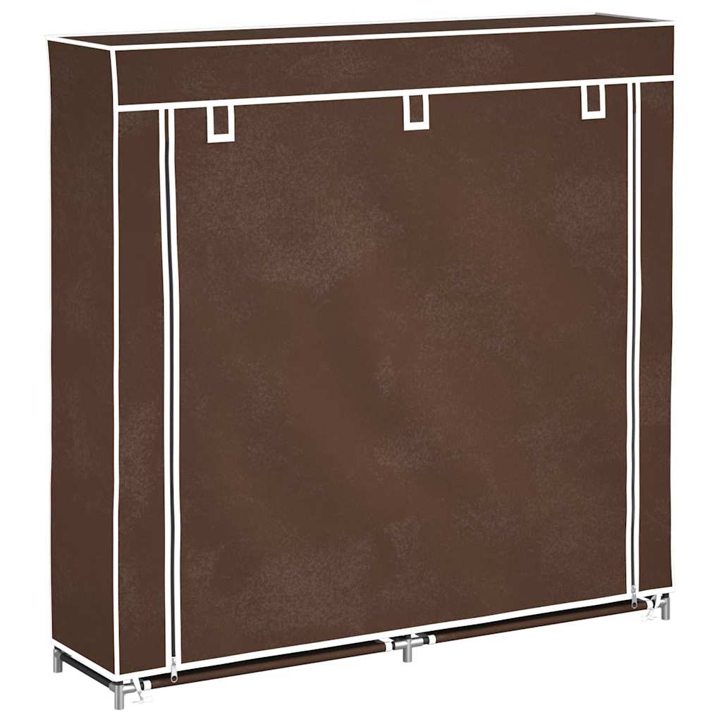 VidaXL -Schuhschrank mit Abdeckung 115x28x110 Stoff Braun