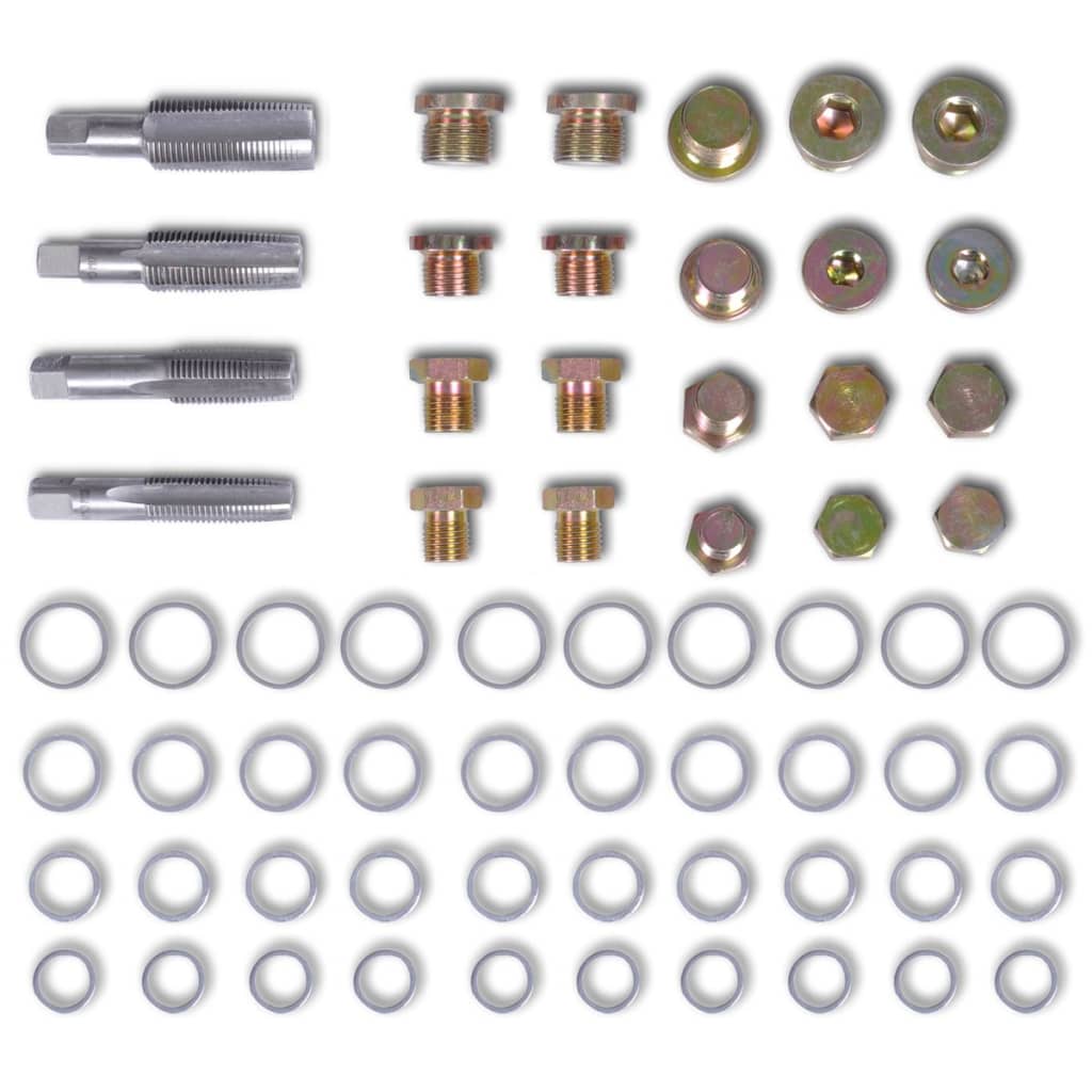 VidaXL Ölablassschrauben-Reparatursatz M13 M15 M17 M20 64-teilig