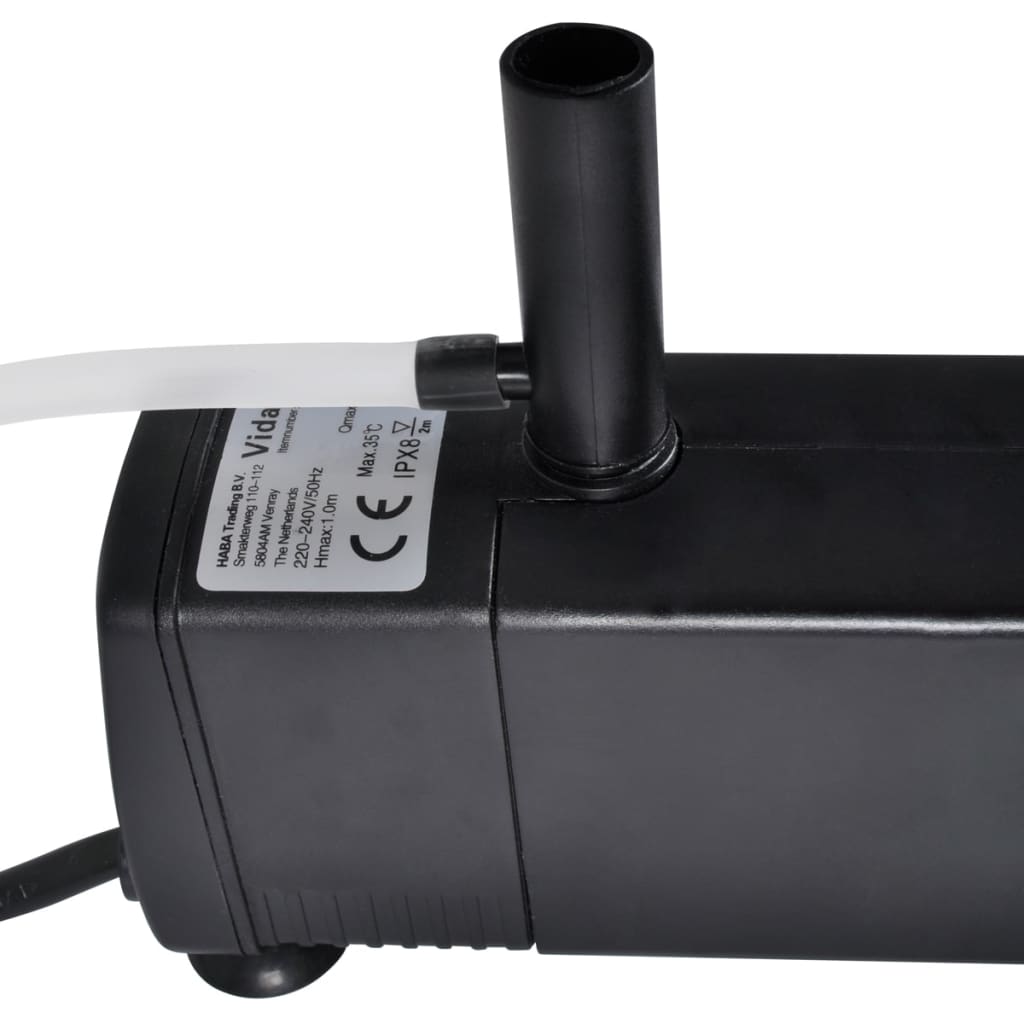VidaXL Aquariumfilterpumpe mit Aktivkohle 600 l/h
