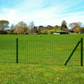VidaXL Eurozaun 10x1,5 m Stahlgrün