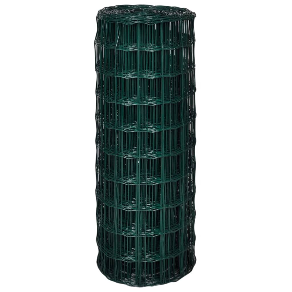 Vidaxx Zaun 25x1,0 m Stahlgrün