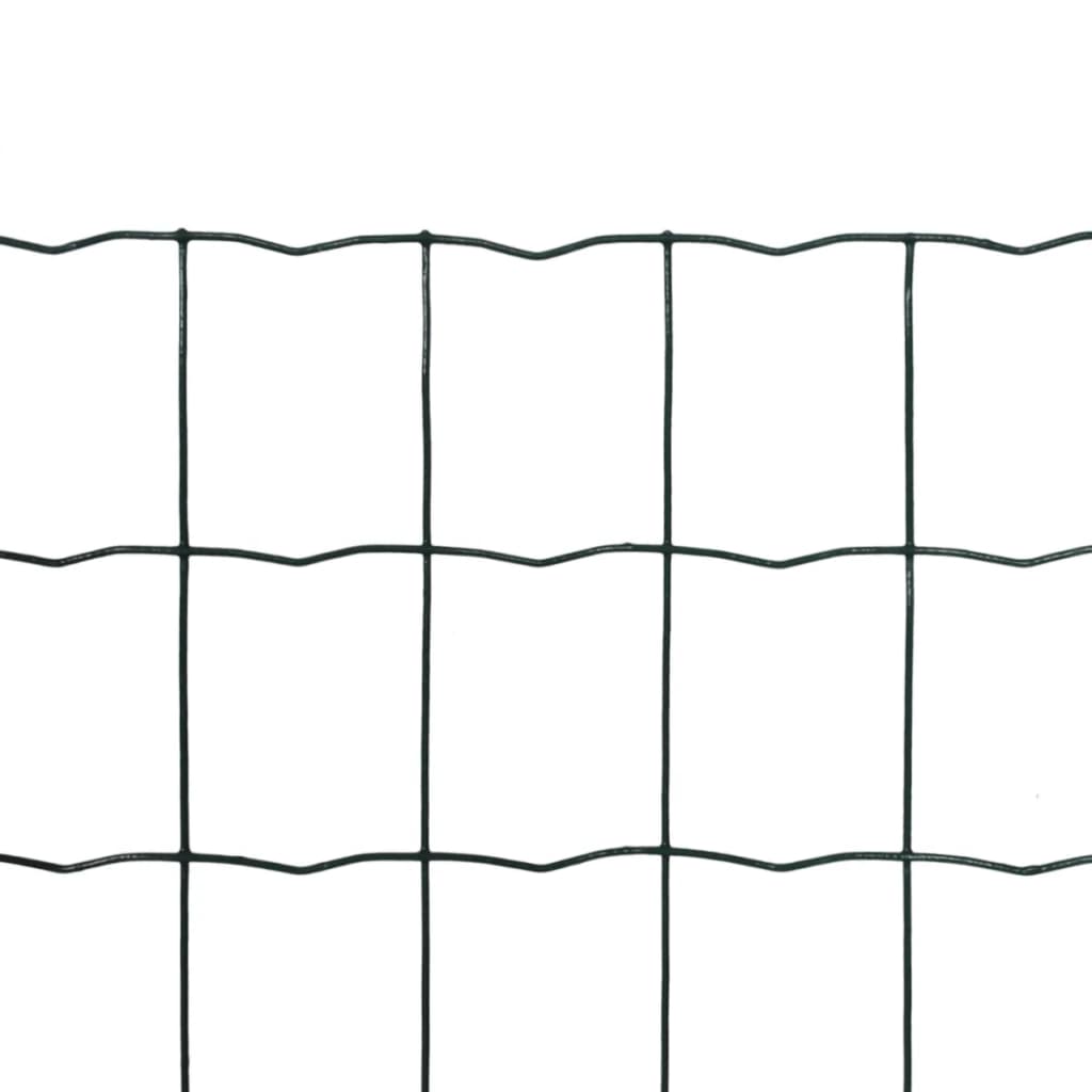 Vidaxx Zaun 25x1,2 m Stahlgrün