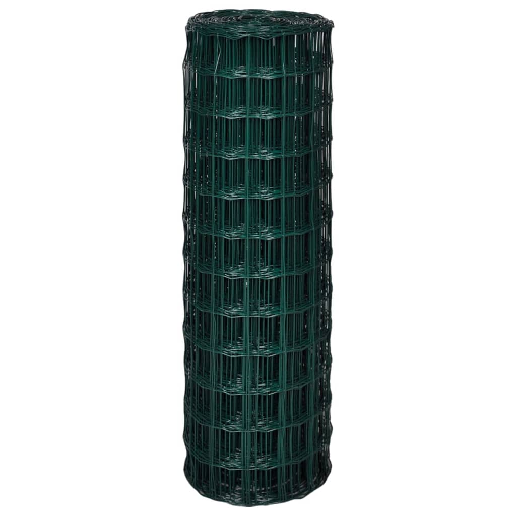 Vidaxx Zaun 25x1,2 m Stahlgrün