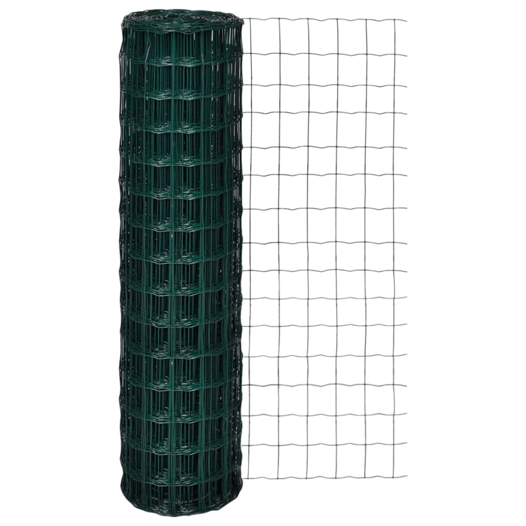 Vidaxx Zaun 25x1,5 m Stahlgrün