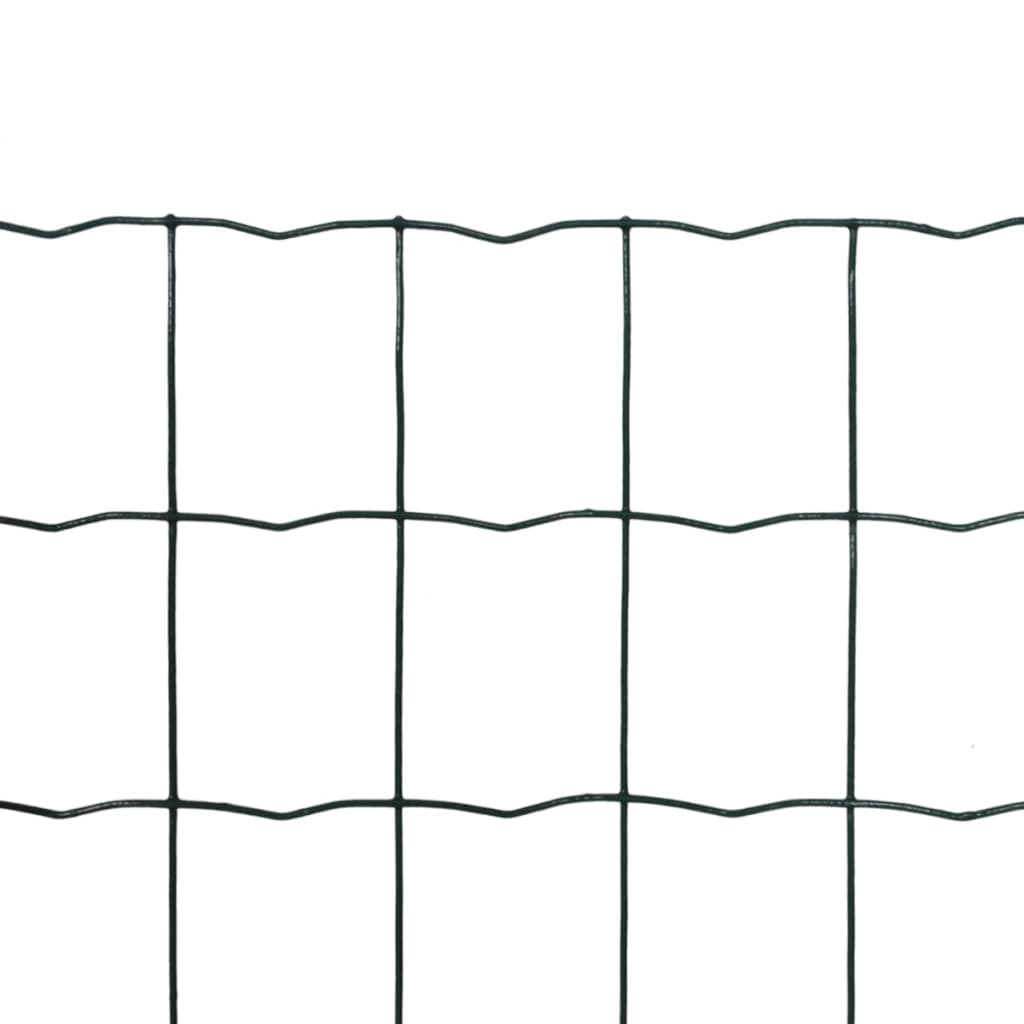 Vidaxx Zaun 25x1,5 m Stahlgrün