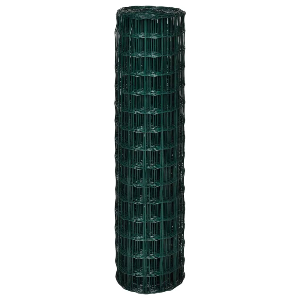 Vidaxx Zaun 25x1,5 m Stahlgrün