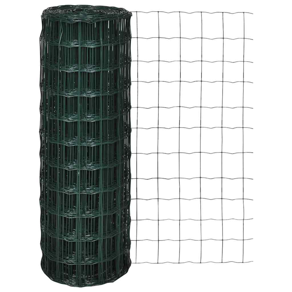 VidaXL Euro-Zaun 10x0,8 m Stahl grün