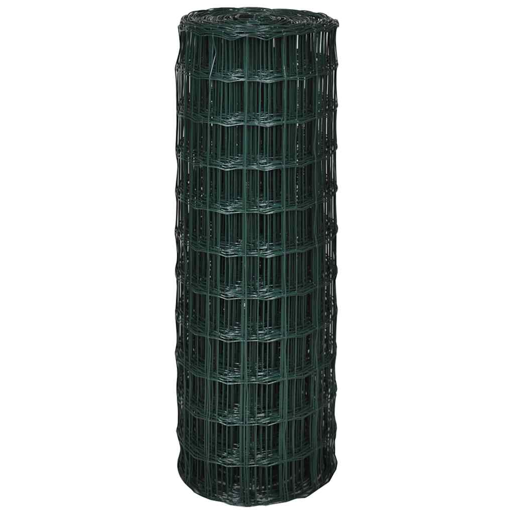 VidaXL Euro-Zaun 10x0,8 m Stahl grün