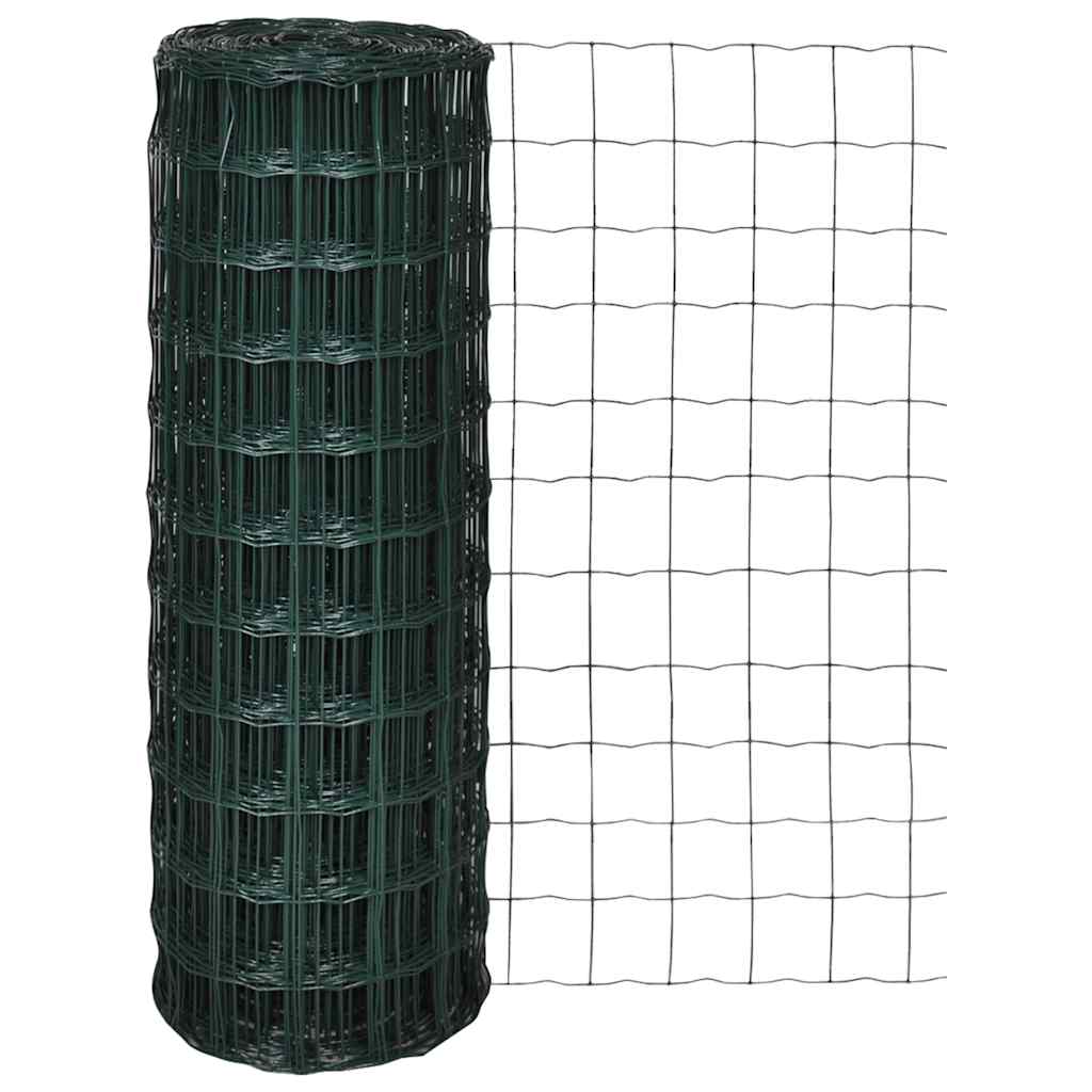Vidaxx Zaun 25x0,8 m Stahlgrün