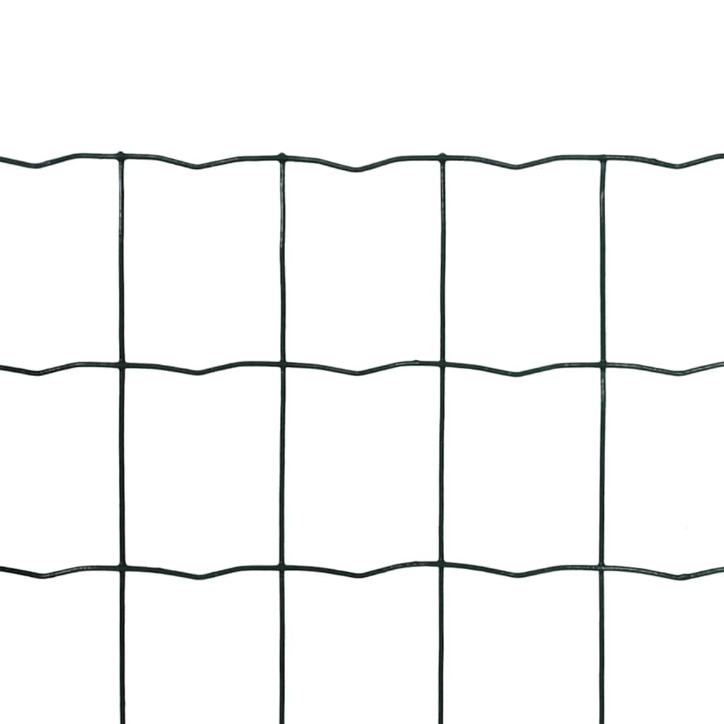 Vidaxl euro hek 25x1,0 m staal groen