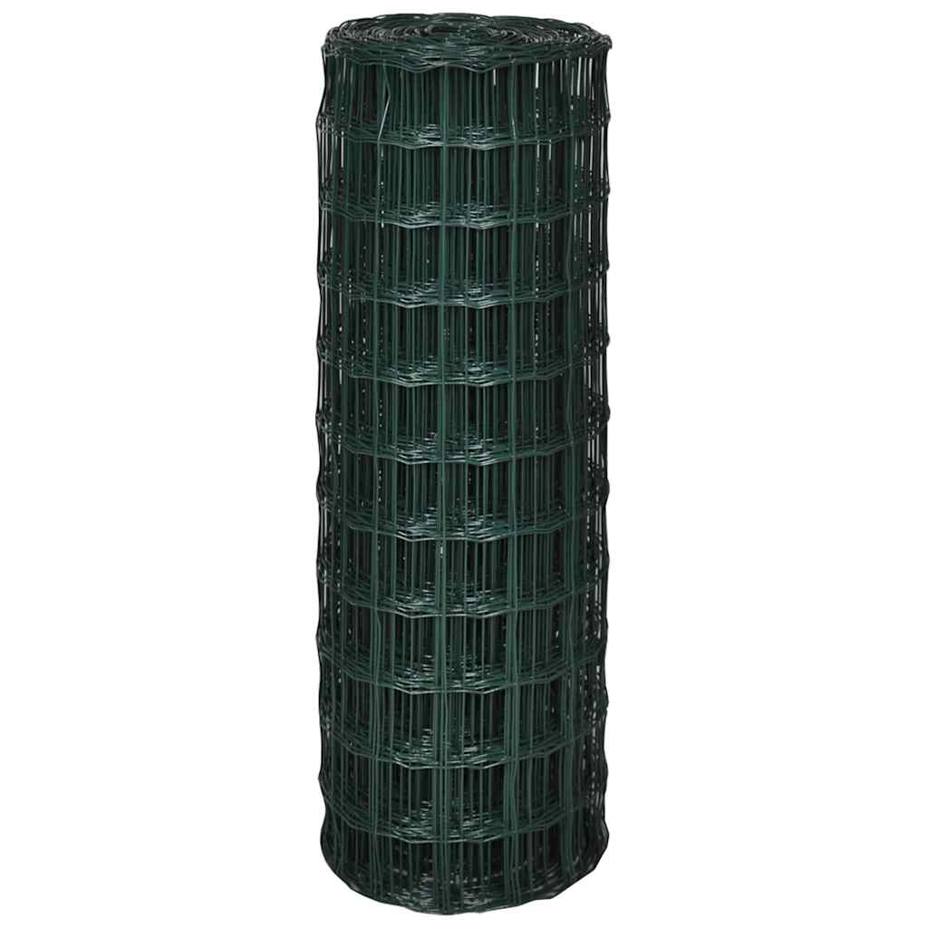 Vidaxx Zaun 25x1,0 m Stahlgrün